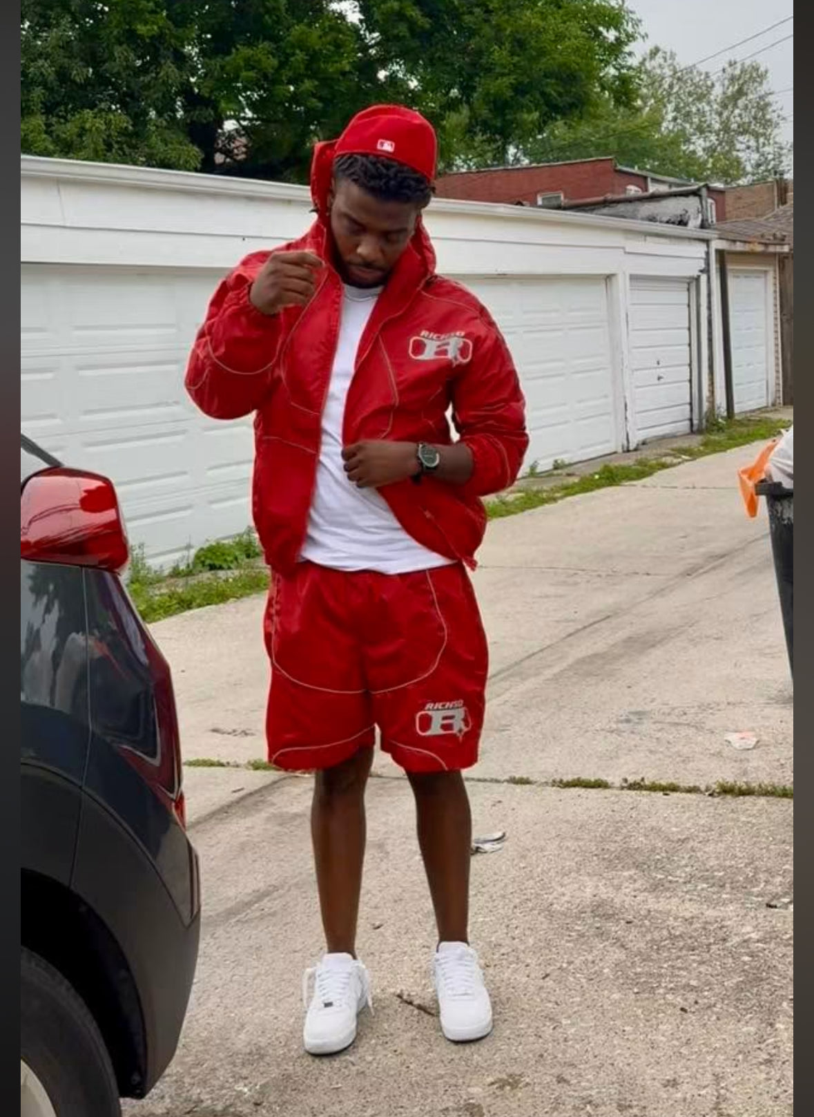 Logo Reflective Short Set (red)