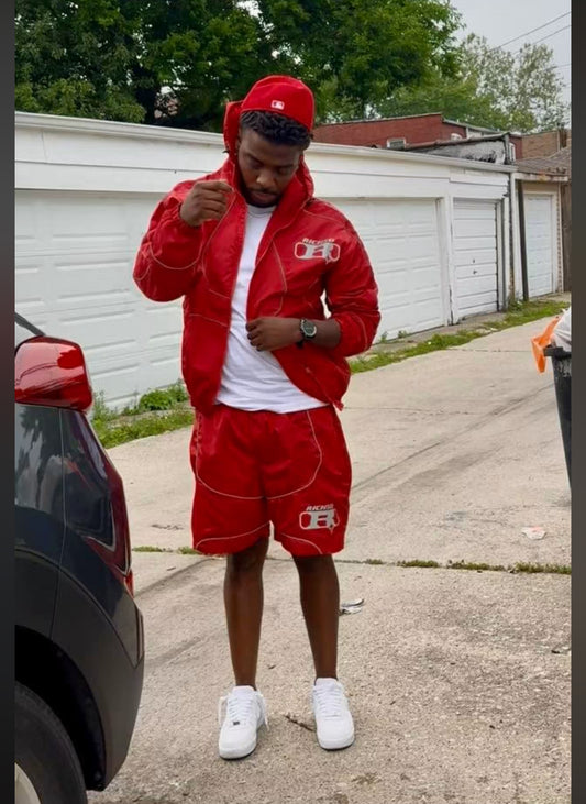 Logo Reflective Short Set (red)